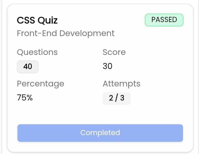 CSS Quiz Screenshot